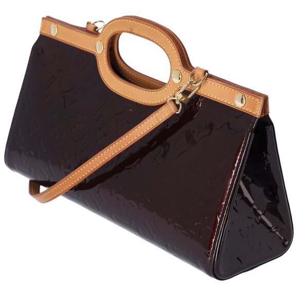 Louis Vuitton Roxbury Drive Monogram Vernis Handbag M91995 Amarante - Picture 5 of 9